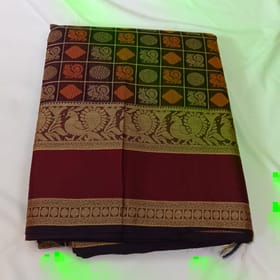 Traditional Rudraksha Pattern Saree (073)