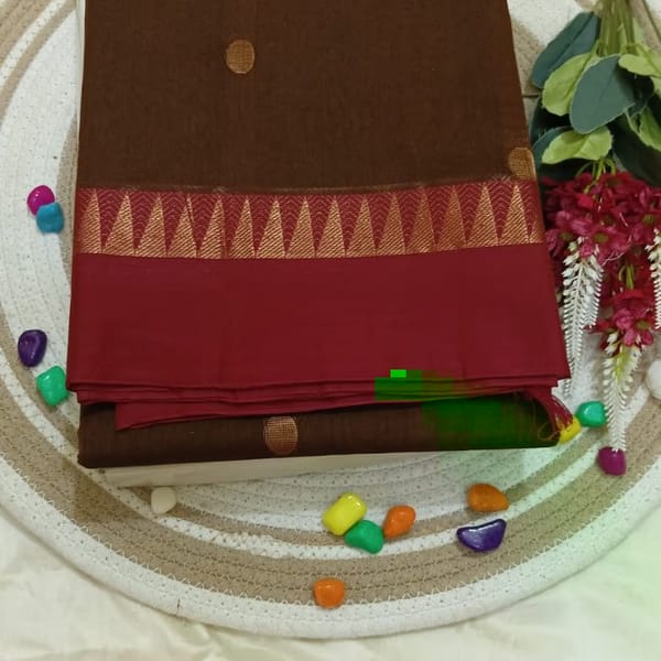 Classic coin butta  cotton sarees(263)