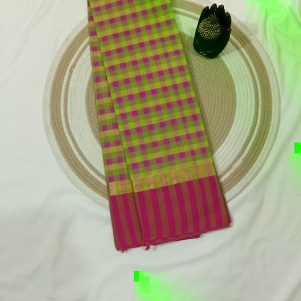 Classic Cotton Saree checked (541)
