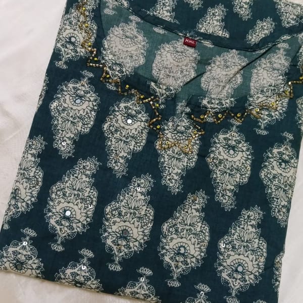 Pure Cotton Floral Print Kurta Pant and Dupatta Set (009)