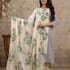 Pure Cotton Panel Hand Work Kurta Pant Dupatta Set (001) - Image 1